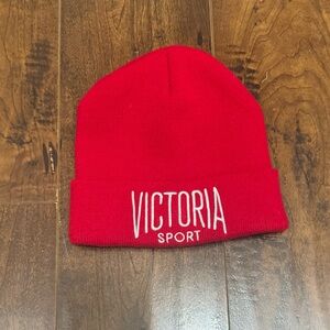 Victoria Secret Sport Red Beanie Hat